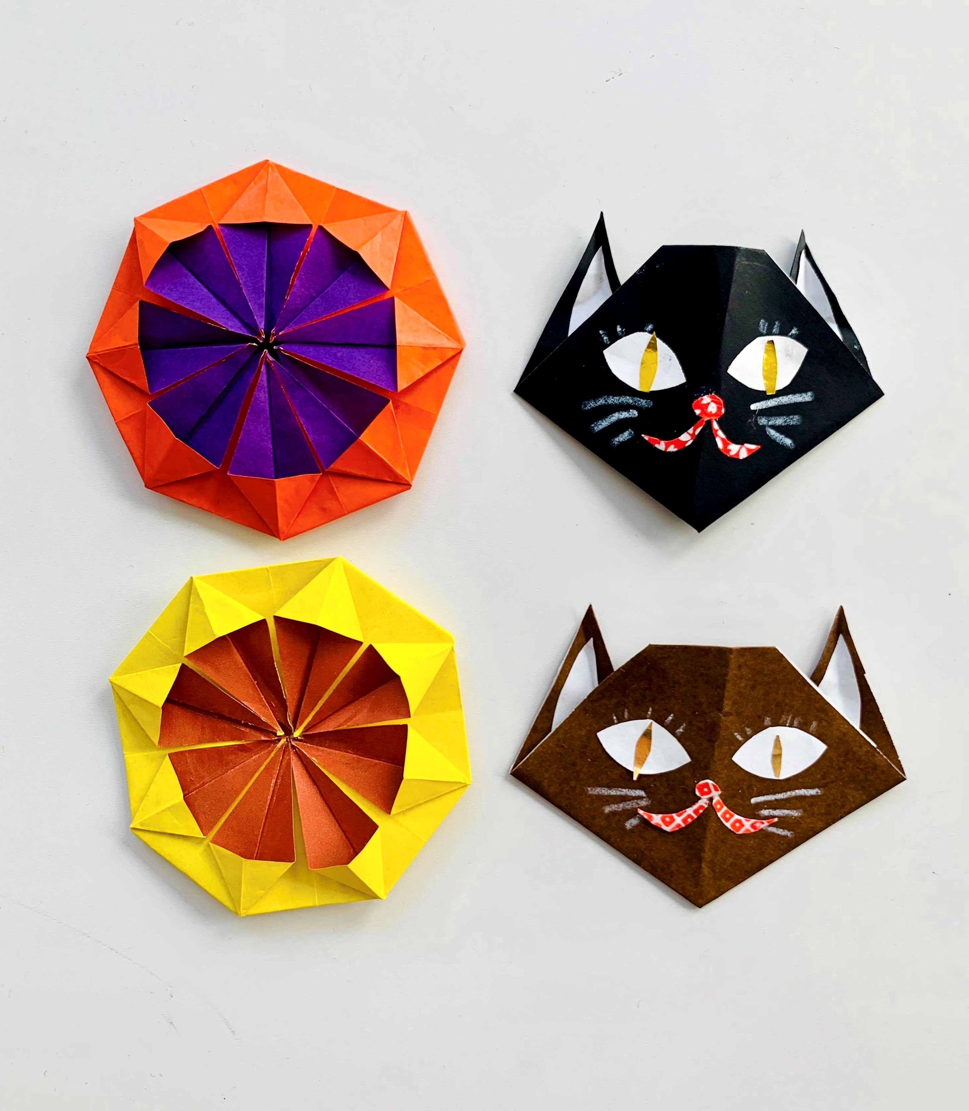 Bild på diverse origamiobjekt